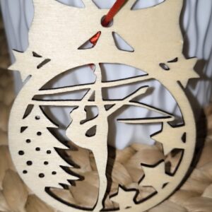 Esfera navidad madera